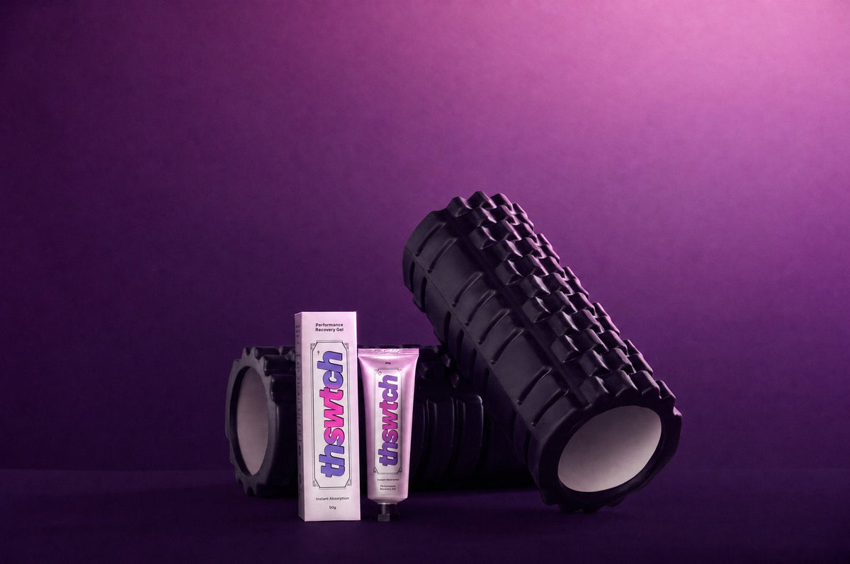 Swtch tube beside a foam roller