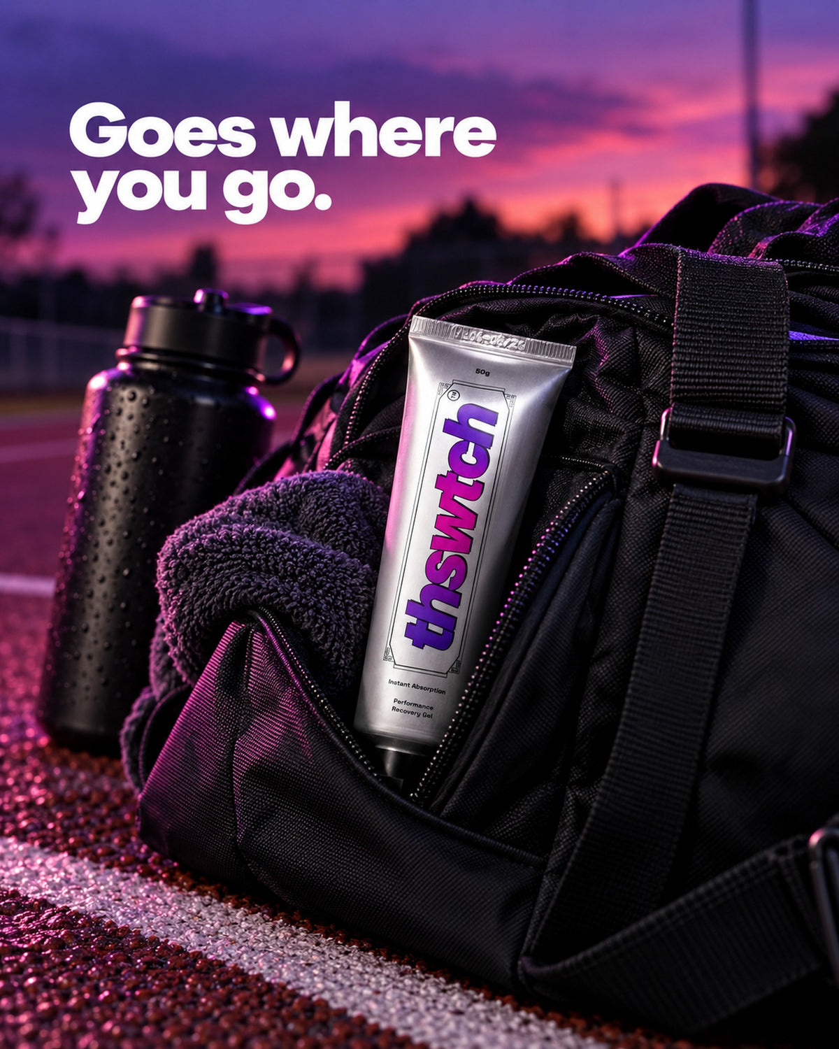 Goes where you go: thswtch in a gym bag
