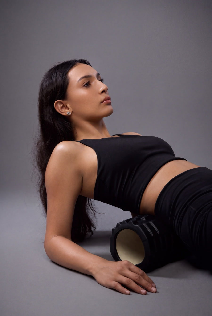 Foam rolling in the studio